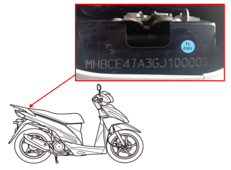 Address 110 喇叭開關&起動開關改正車輛之區分辨別圖