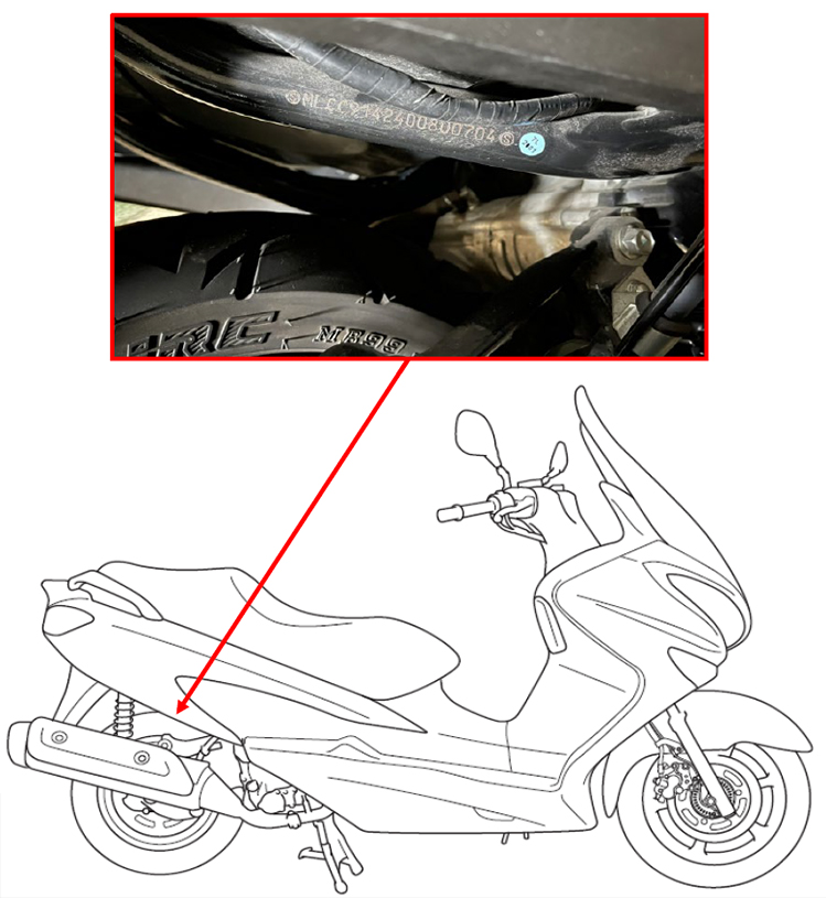 BURGMAN 200 儀錶總成 改正車輛之區分辨別方式